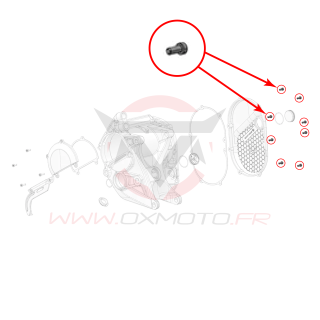 Vis de couvercle moteur droit stark varg | Oxmoto