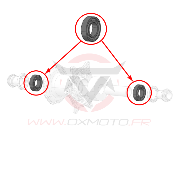 Roulement de roue avant stark varg | Oxmoto