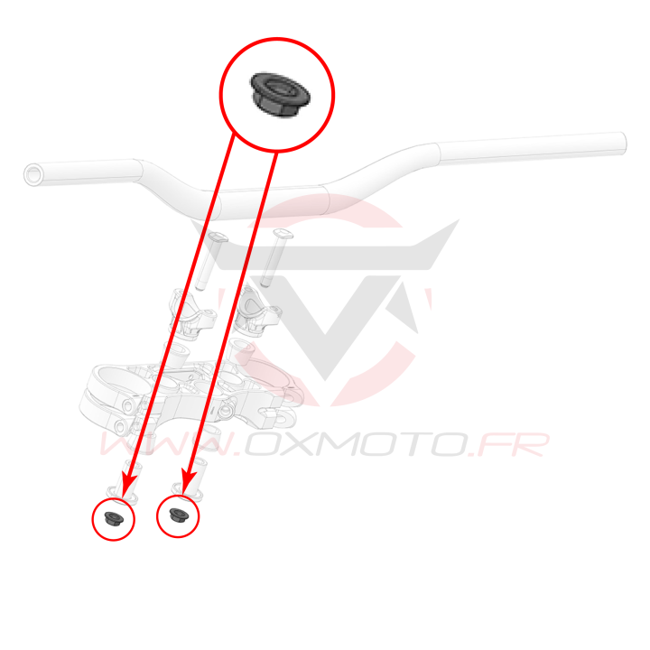 Handlebar bracket bushing nut | Oxmoto