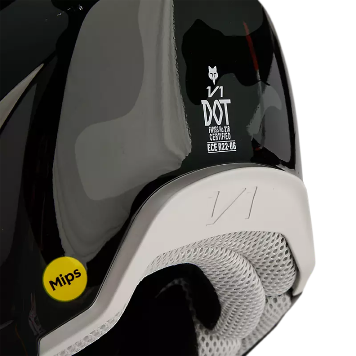 Casque FOX v1 bnkr camouflage noir 2024 | Oxmoto