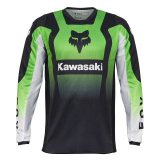 Maillot FOX 180 Kawasaki vert 2025 | Oxmoto