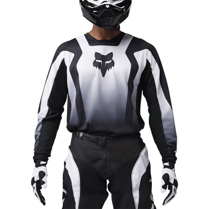 Maillot FOX 180 lean noir/blanc 2025 | Oxmoto