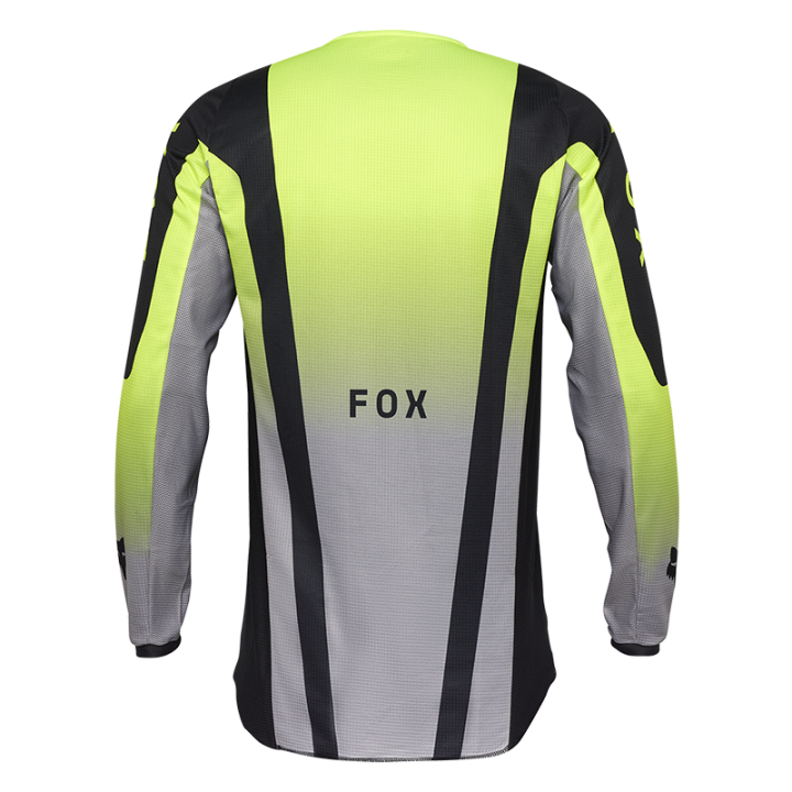 Maillot FOX 180 lean jaune 2025 | Oxmoto