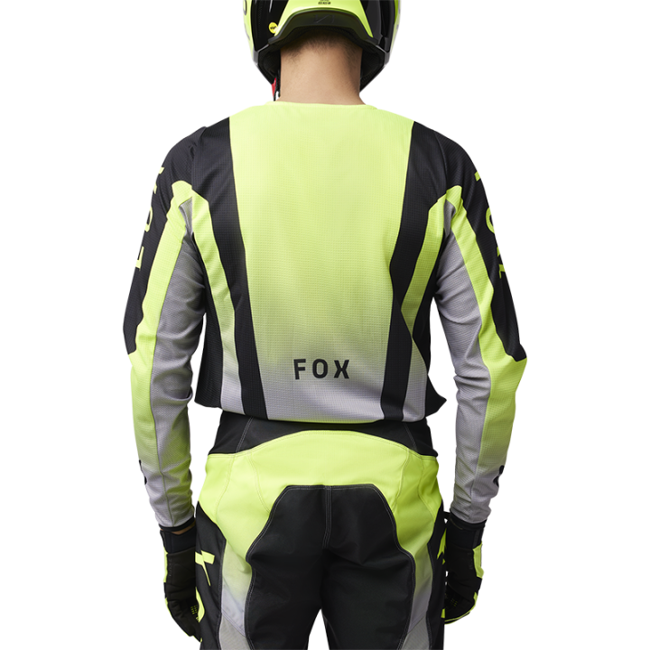 Maillot FOX 180 lean jaune 2025 | Oxmoto
