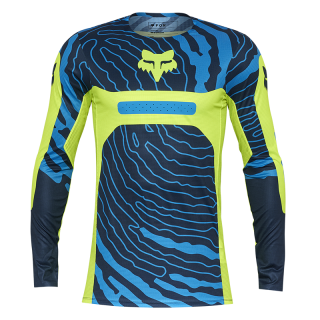 Maillot FOX flexair impression jaune 2025 | Oxmoto