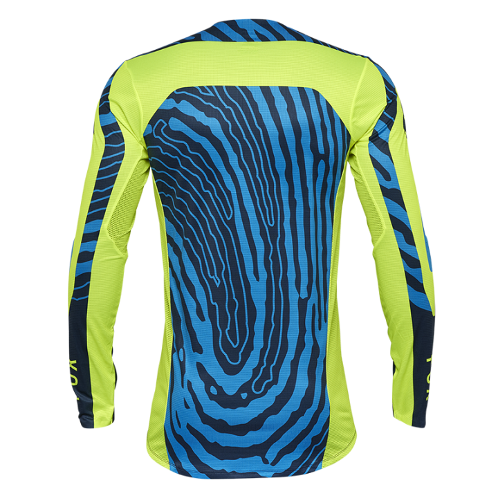 Maillot FOX flexair impression jaune 2025 | Oxmoto