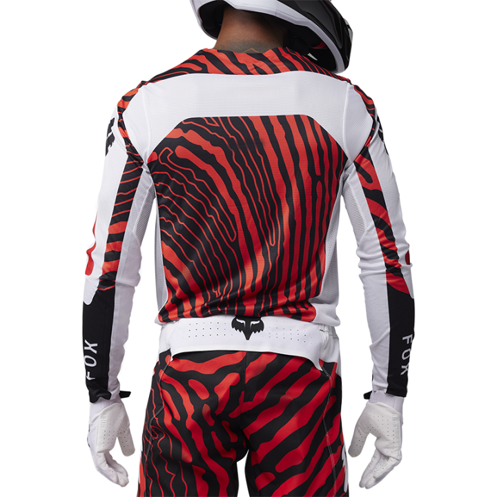 Maillot FOX flexair impression blanc 2025 | Oxmoto