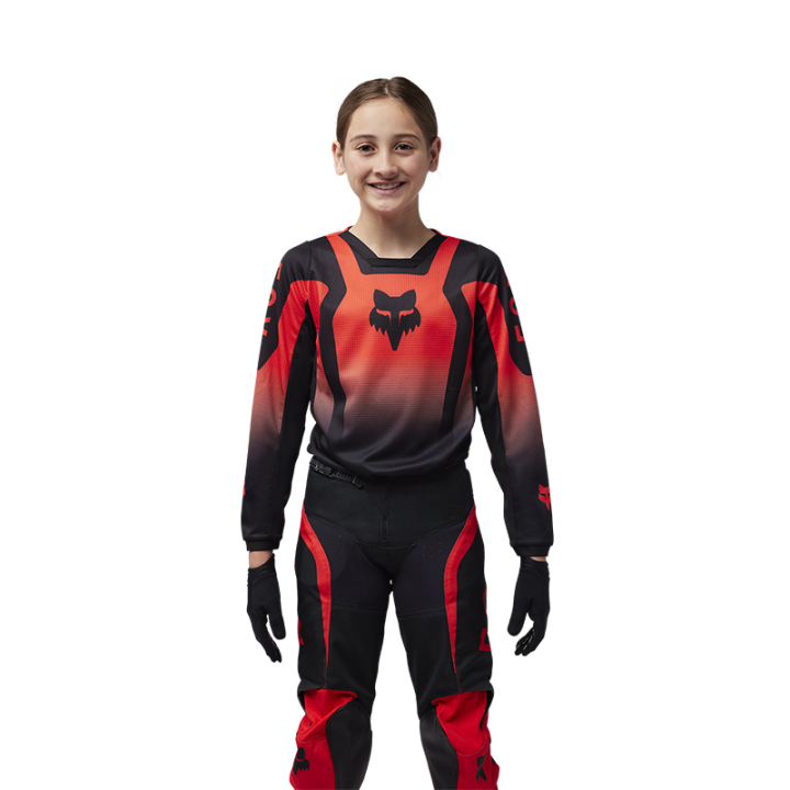 Maillot enfant FOX 180 lean rouge 2025 | Oxmoto