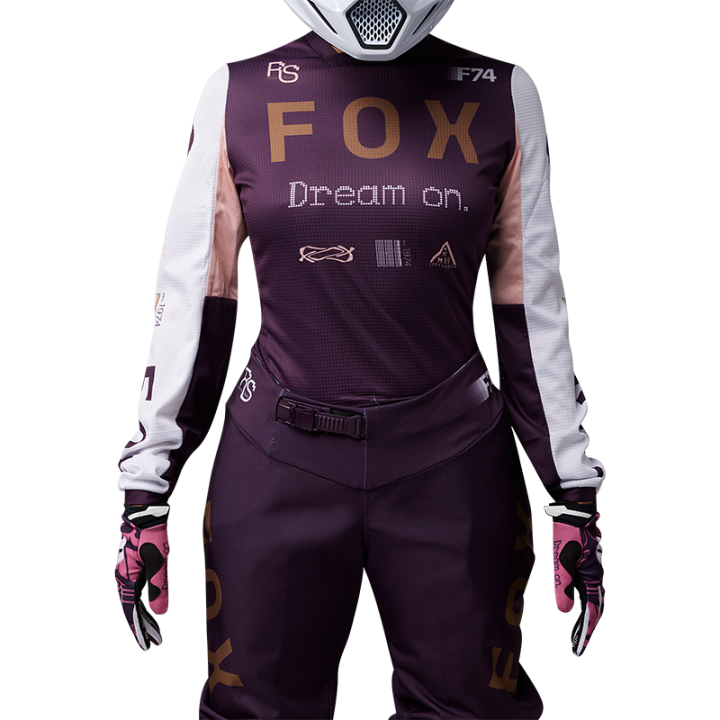 Maillot femme FOX 180 race spec noir/violet 2025 | Oxmoto