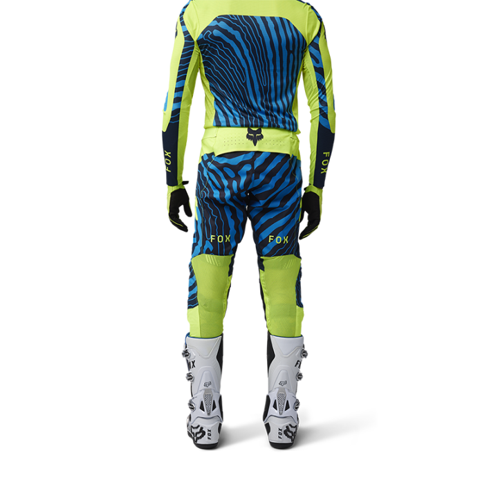 Pantalon FOX flexair impression jaune 2025 | Oxmoto