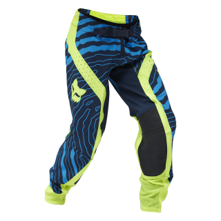 Pantalon enfant FOX flexair impression jaune 2025 | Oxmoto