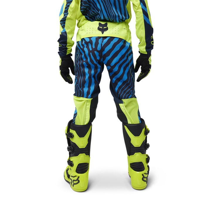 Pantalon enfant FOX flexair impression jaune 2025 | Oxmoto