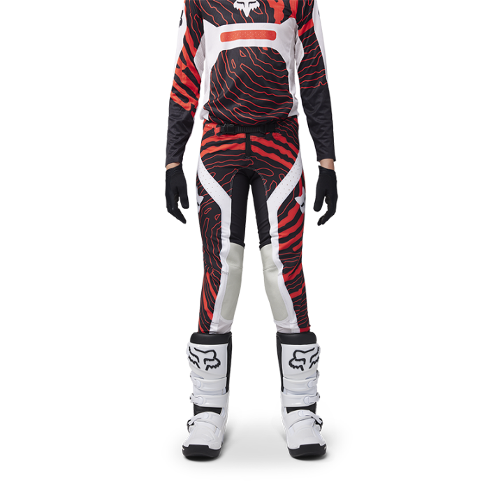 Pantalon enfant FOX flexair impression blanc 2025 | Oxmoto
