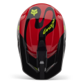 Casque FOX v1 emotion rouge 2025 | Oxmoto