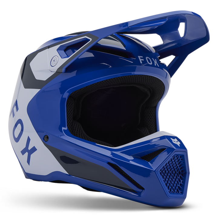 Casque FOX v1 lean bleu 2025 | Oxmoto