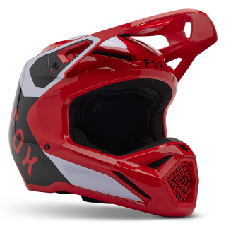 Casque FOX v1 lean rouge 2025 | Oxmoto