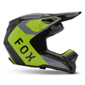 Casque FOX v1 lean gris/jaune 2025 | Oxmoto