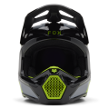 Casque FOX v1 lean gris/jaune 2025 | Oxmoto
