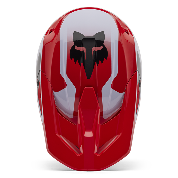 Casque FOX v1 lean rouge 2025 | Oxmoto