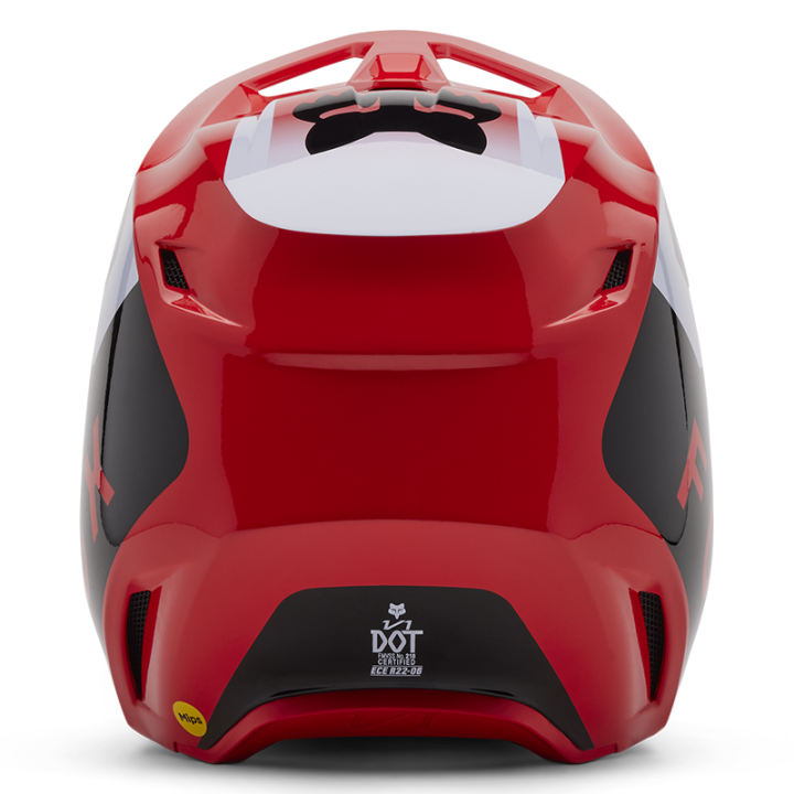 Casque FOX v1 lean rouge 2025 | Oxmoto