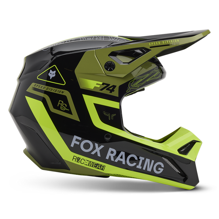 Casque FOX v1 race spec vert 2025 | Oxmoto