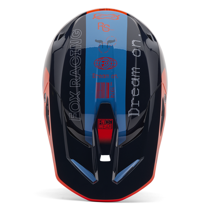 Casque FOX v1 race spec midnight 2025 | Oxmoto