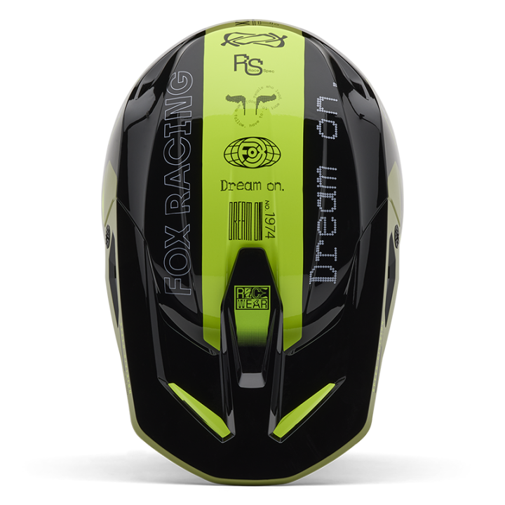 Casque FOX v1 race spec vert 2025 | Oxmoto