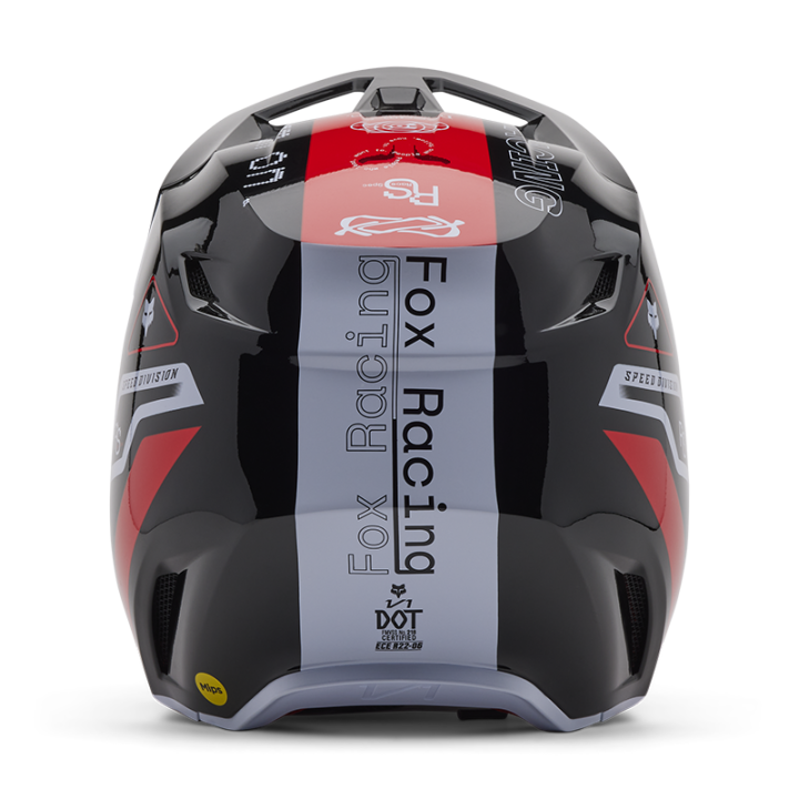 Casque FOX v1 race spec rouge 2025 | Oxmoto