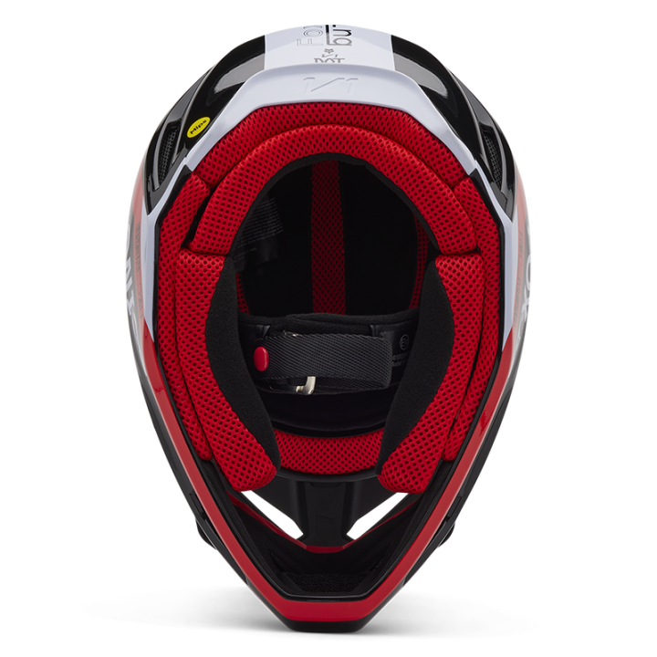 Casque FOX v1 race spec rouge 2025 | Oxmoto