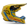 Casque FOX v1 race spec jaune 2025 | Oxmoto