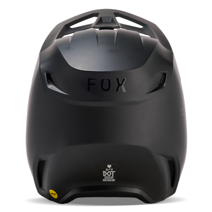 Casque FOX v1 solid noir mat 2025 | Oxmoto
