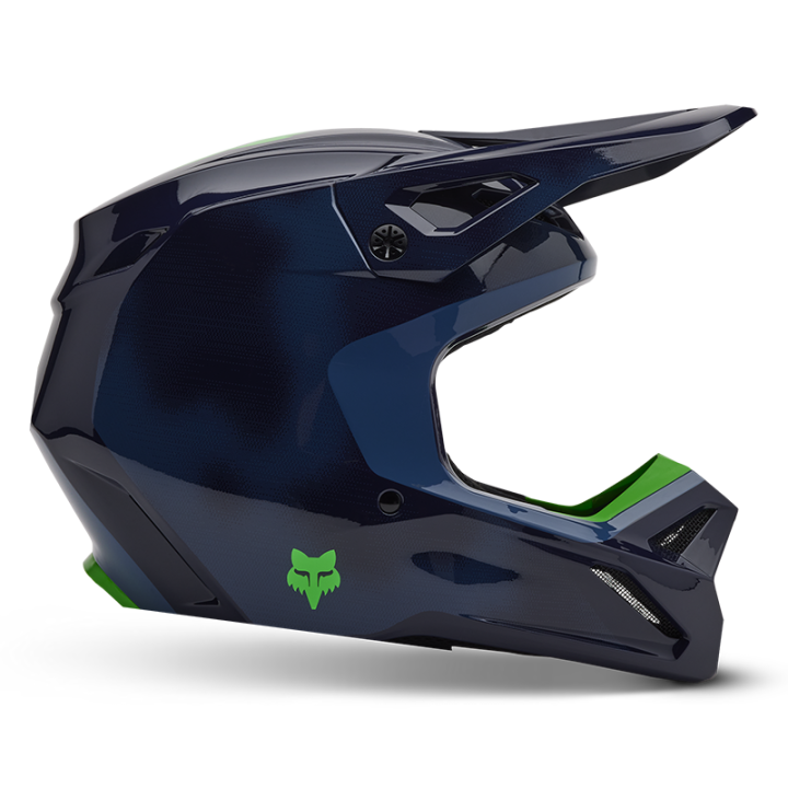 Casque FOX v1 taunt navy 2025 | Oxmoto