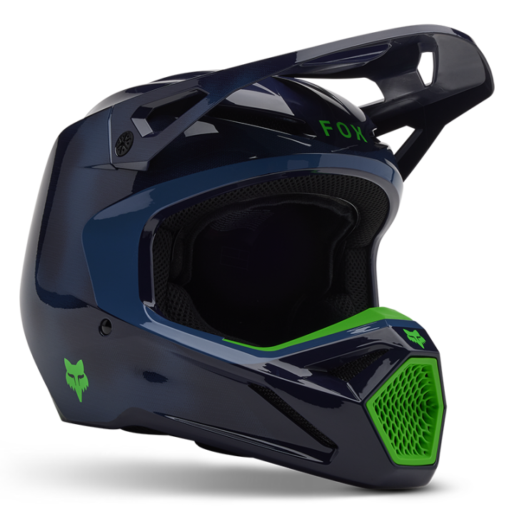 Casque FOX v1 taunt navy 2025 | Oxmoto
