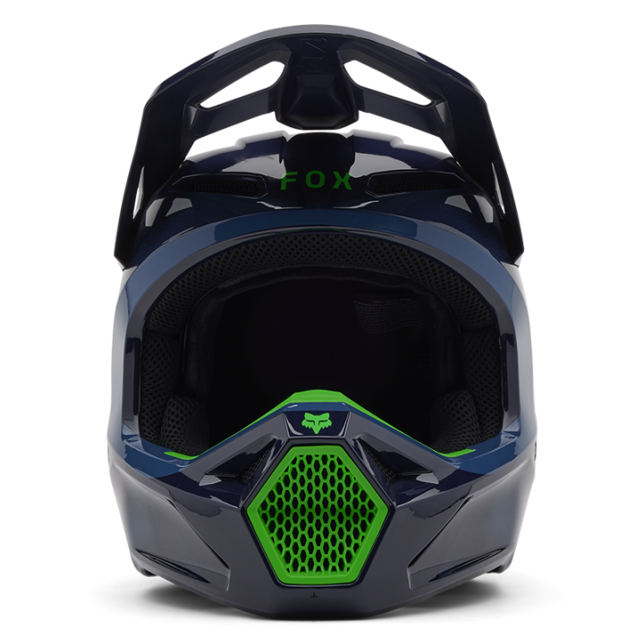 Casque FOX v1 taunt navy 2025 | Oxmoto