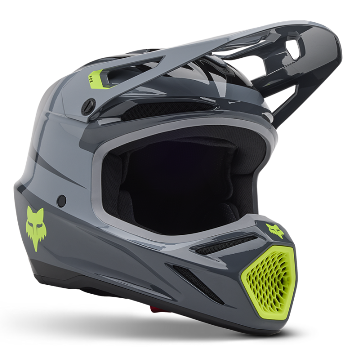 Casque FOX v3 divider gris 2025 | Oxmoto