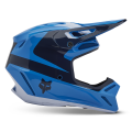Casque FOX v3 divider bleu 2025 | Oxmoto