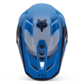 Casque FOX v3 divider bleu 2025 | Oxmoto