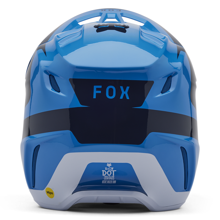 Casque FOX v3 divider bleu 2025 | Oxmoto
