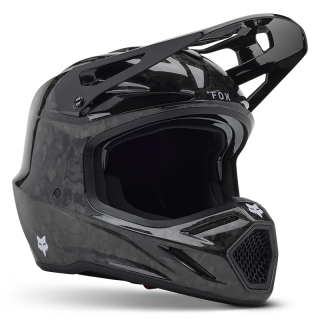 Casque FOX v3 rs carbon solid noir | Oxmoto