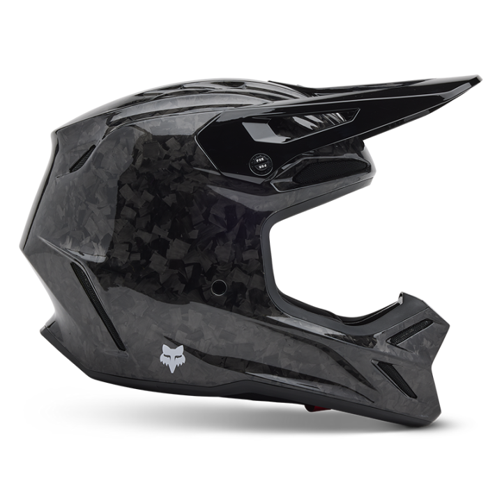 Casque FOX v3 rs carbon solid noir | Oxmoto