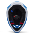 Casque FOX v3 divider bleu 2025 | Oxmoto