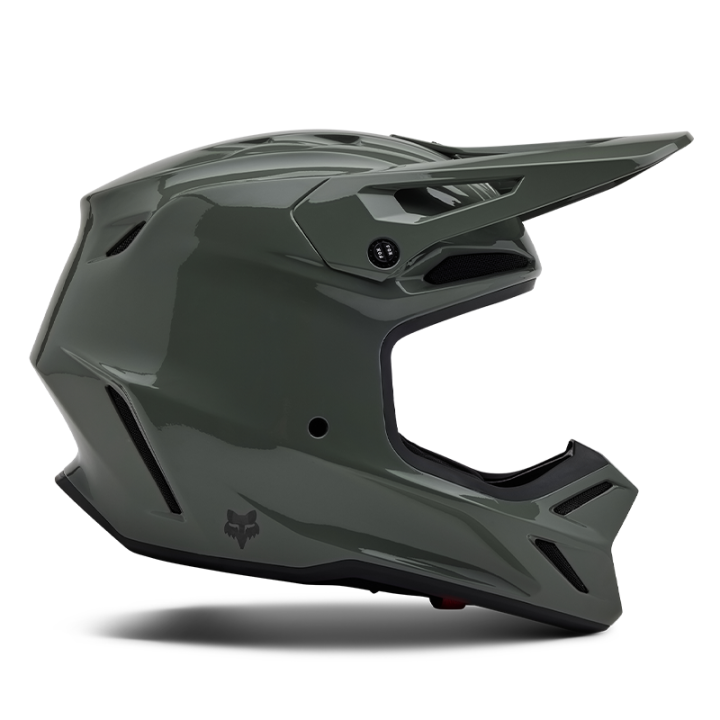 Casque FOX v3 rs carbon solid gris 2025 | Oxmoto