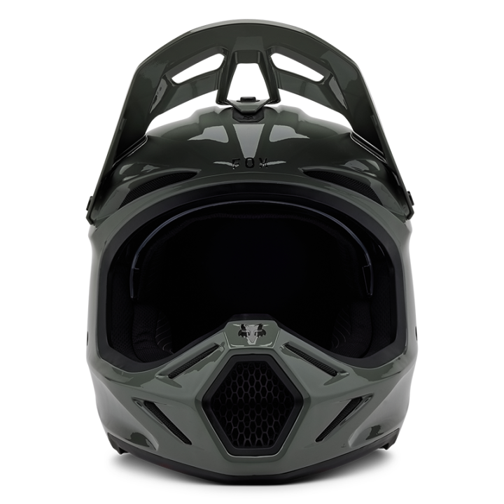 Casque FOX v3 rs carbon solid gris 2025 | Oxmoto