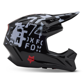 Casque FOX v3 seventy4 noir 2025 | Oxmoto