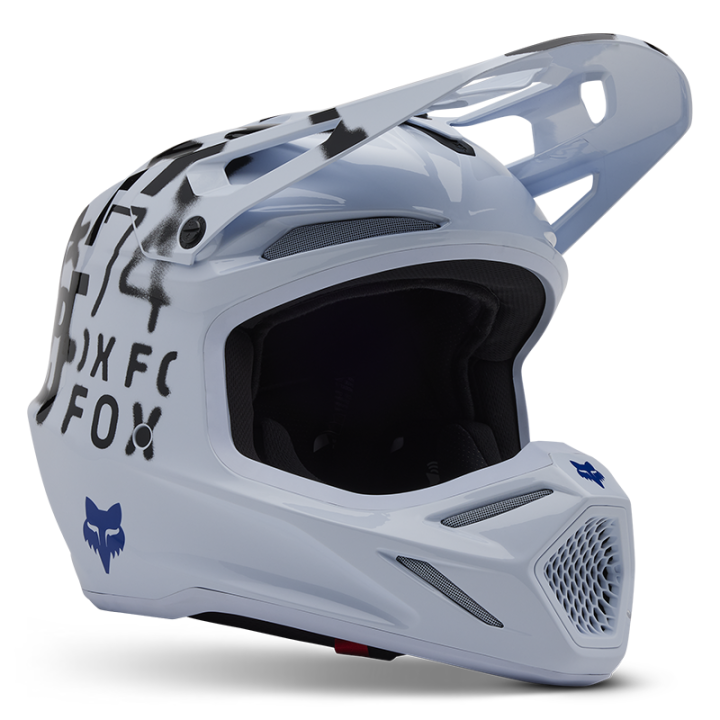 Casque FOX v3 seventy4 blanc 2025 | Oxmoto