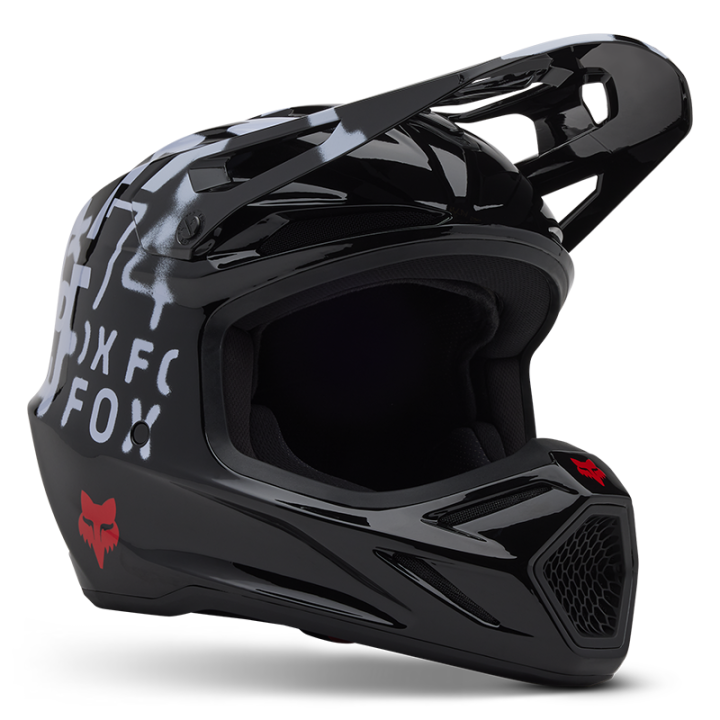 Casque FOX v3 seventy4 noir 2025 | Oxmoto