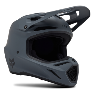 Casque FOX v3 solid gris | Oxmoto