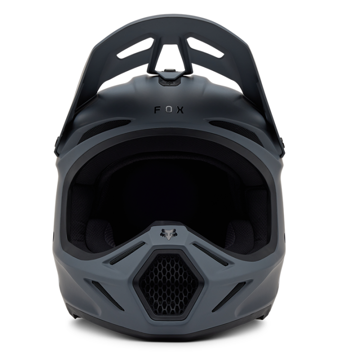 Casque FOX v3 solid gris | Oxmoto