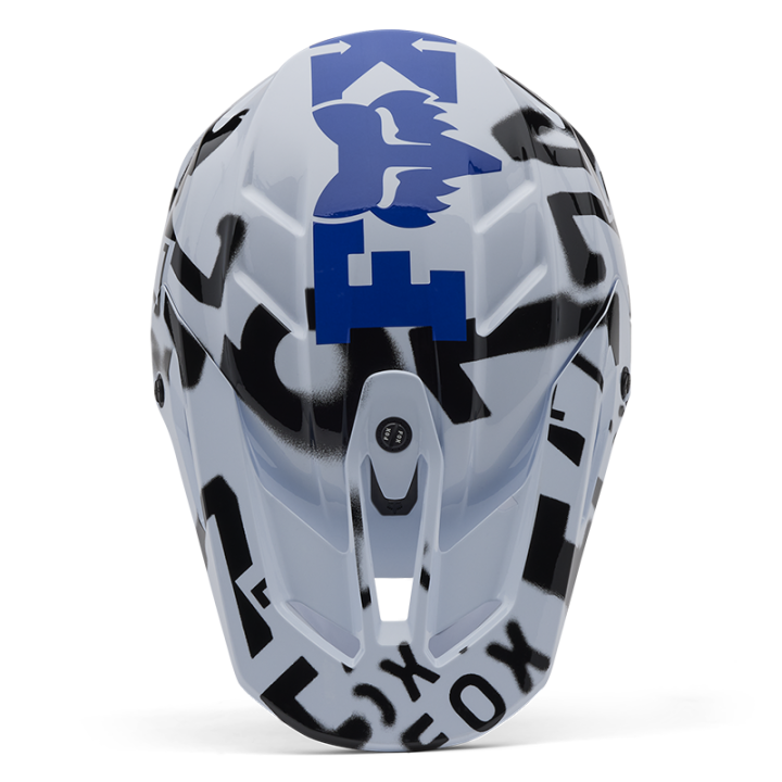 Casque FOX v3 seventy4 blanc 2025 | Oxmoto