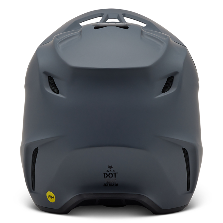 Casque FOX v3 solid gris | Oxmoto